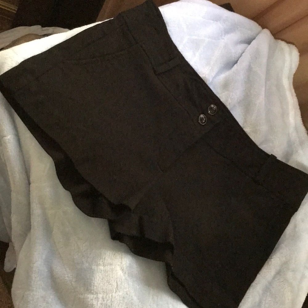 Black mini shorts